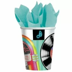 Sock Hop 9 Oz. Paper Cups (8 Count)