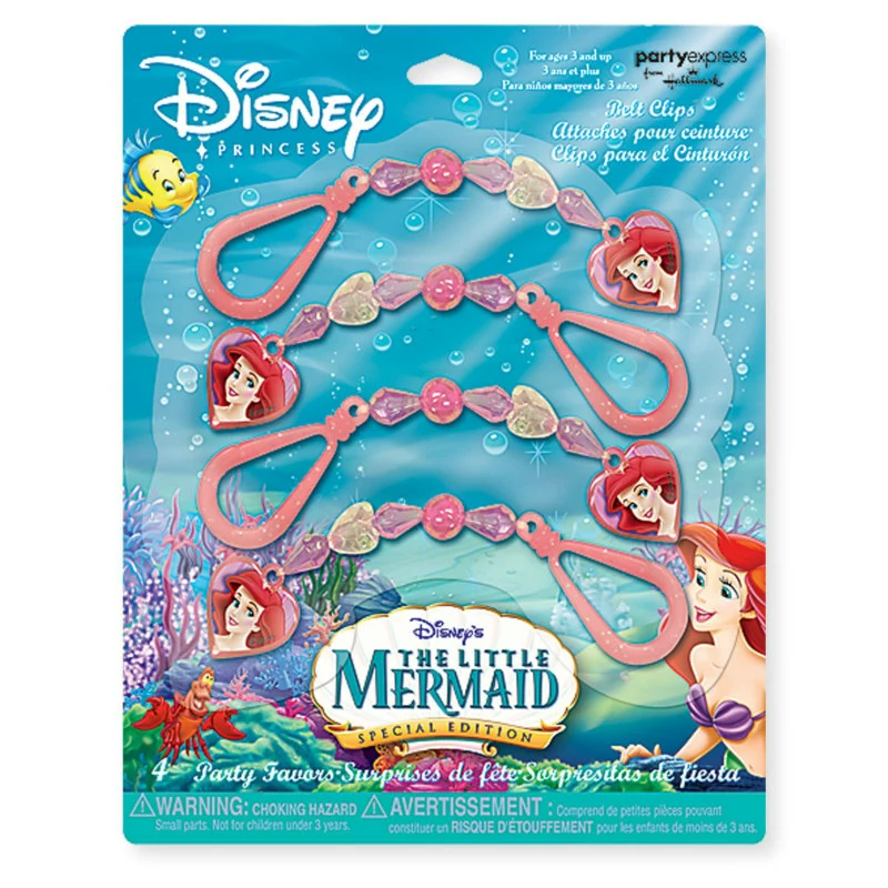 Little Mermaid Belt Clips (4 Count) 3 Little Mermaid Belt Clips (4 Count)
