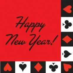 Card Night - New Years Lunch Napkins (16 Count)
