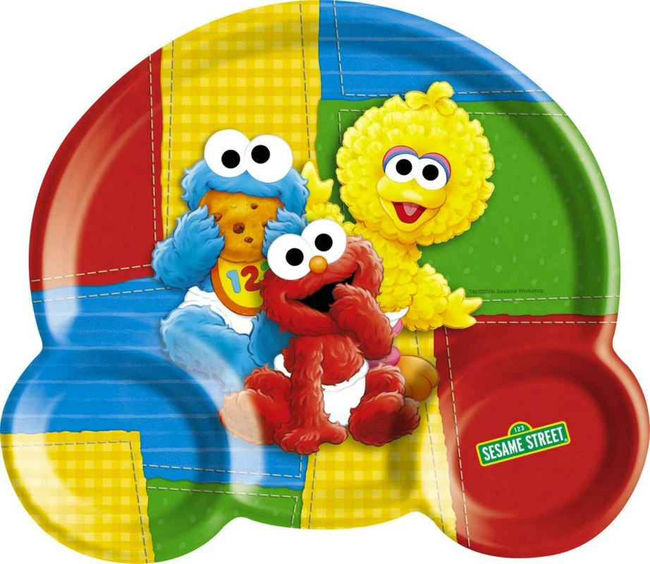 Sesame Street 1st Birthday Kids Divided Plate 3 Sesame Street 1st Birthday Kids Divided Plate