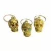 Jeweled Eyes Skull Keychains (12 Count)