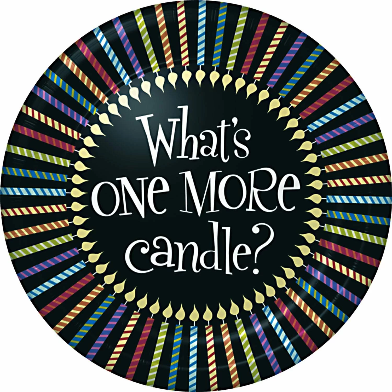 One More Candle Banquet Plates (8 Count) 3 One More Candle Banquet Plates (8 Count)