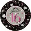Sweet 16 Sparkle Prismatic Dinner Plates (8 Count)