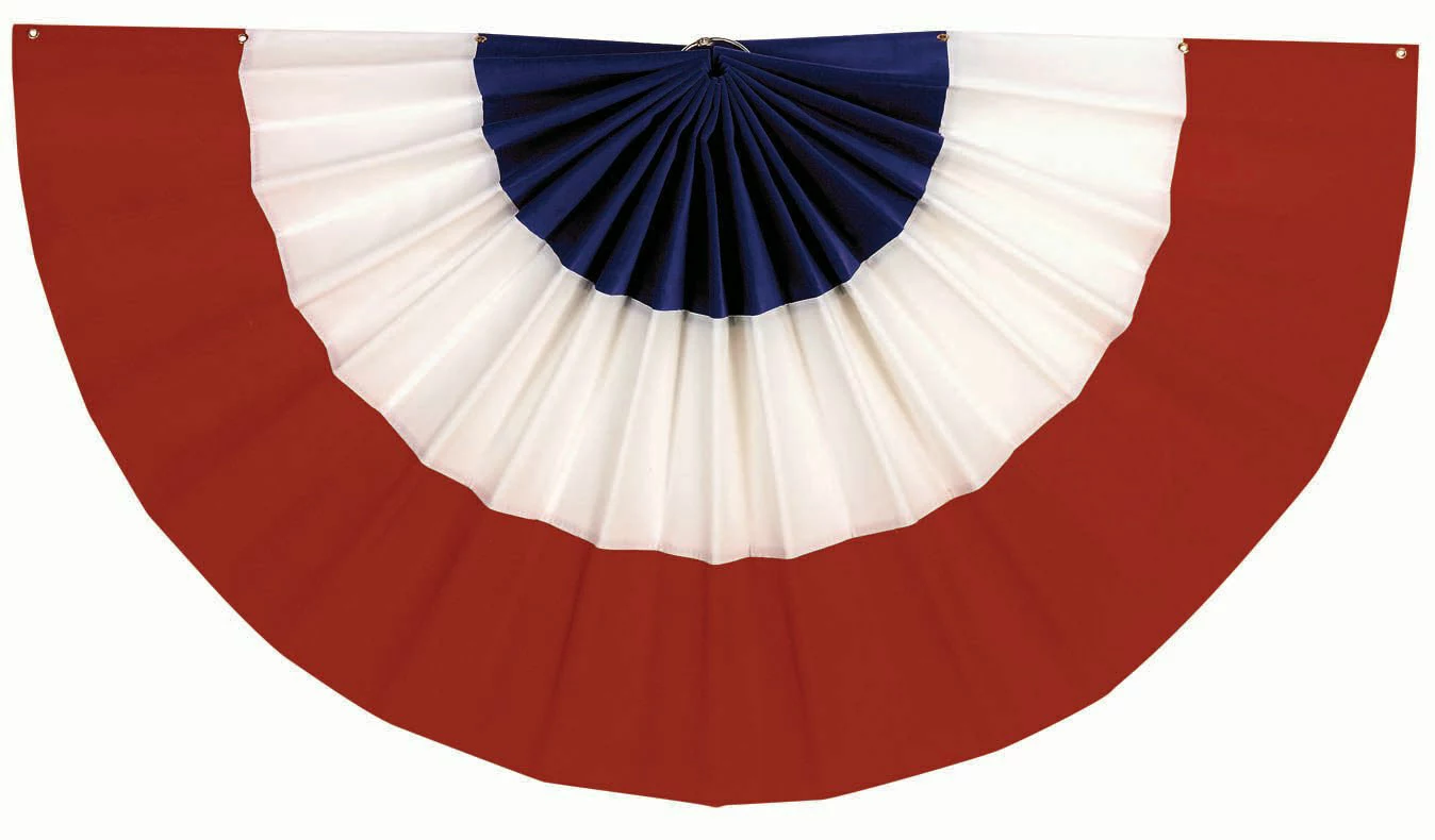 Red, White And Blue Bunting (18" X 36") 3 Red, White And Blue Bunting (18" X 36")