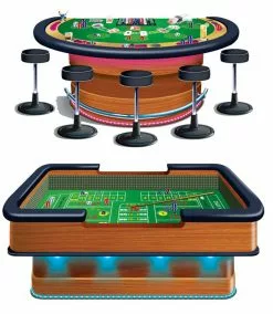 Craps & Blackjack Tables Casino Props Wall Add-Ons