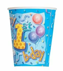 My 1st Birthday Blue 9 Oz. Paper Cups (8 Count)