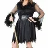 Sexy Feather Witch Adult Plus Costume -Classic Horror Sales 31824