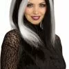 Sinister Stripes White/Black Adult Wig -Classic Horror Sales 31931