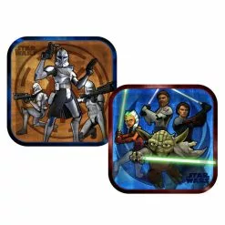 Star Wars: The Clone Wars Square Dinner Plates Assorted (8 Count