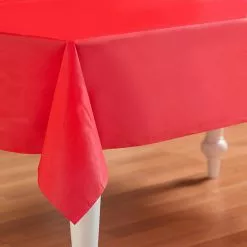 Red 54" X 108" Plastic Tablecover