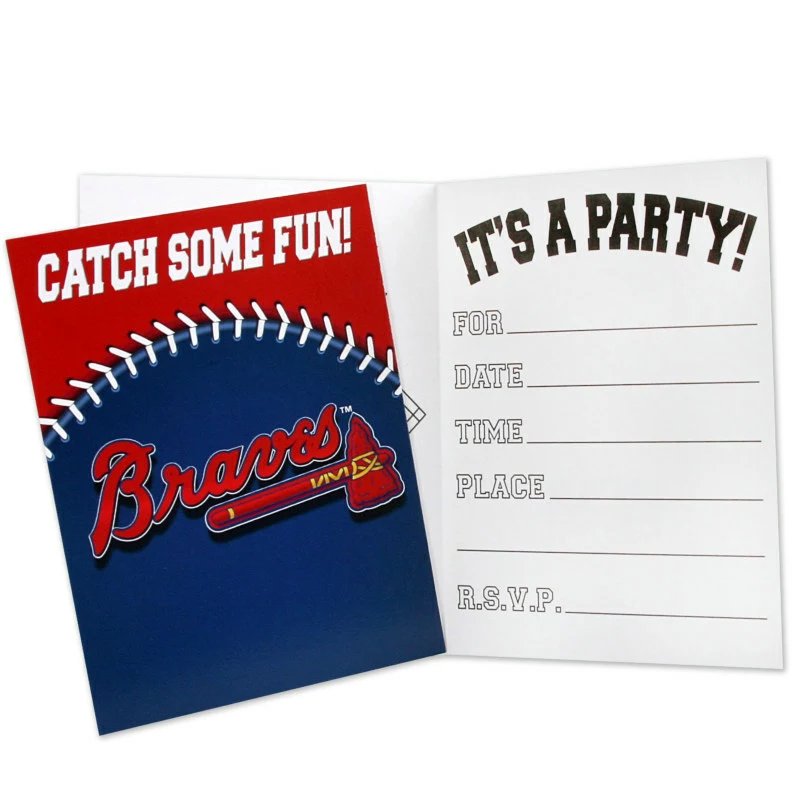 Atlanta Braves Invitations (8 Count) 3 Atlanta Braves Invitations (8 Count)