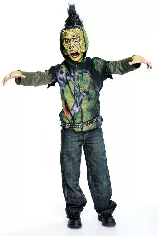 Creature Short Sleeve Hoodie Child Costume Small 3 Creature Short Sleeve Hoodie Child Costume Small