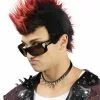 Faux-Hawk Black With Red Wig -Classic Horror Sales 61498