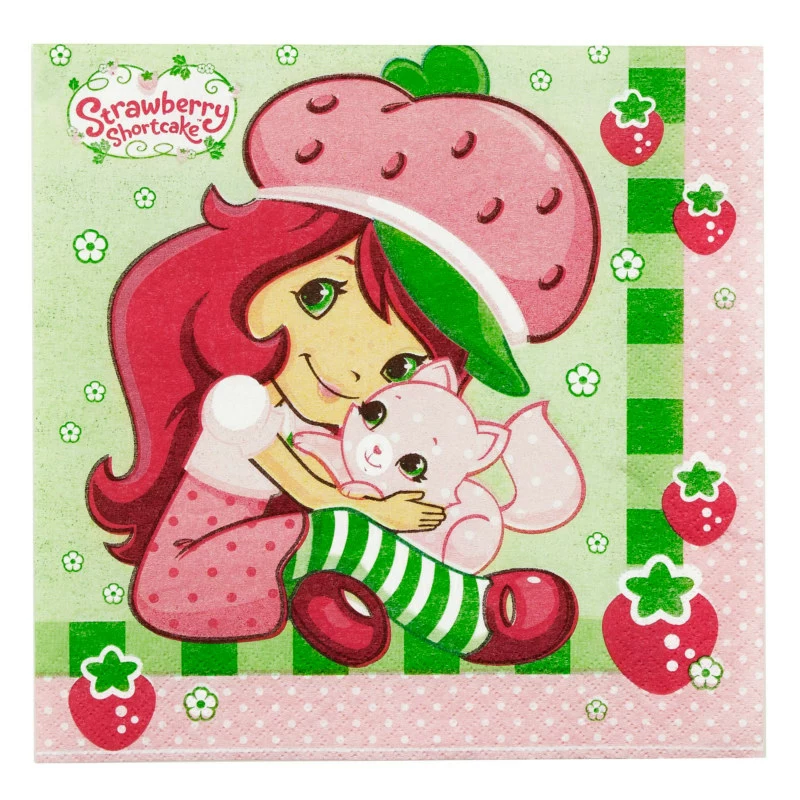 Strawberry Shortcake Lunch Napkins (16 Count) 3 Strawberry Shortcake Lunch Napkins (16 Count)