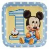 Mickey's 1st Birthday Dinner Plates (8 Count) -Classic Horror Sales 66959