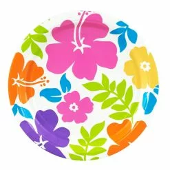 Hibiscus White Dinner Plates (50 Count)