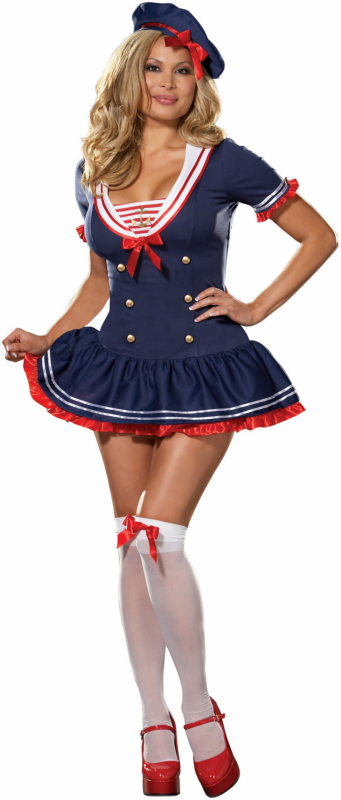 Hello Sailor Plus Adult Costume 3 Hello Sailor Plus Adult Costume