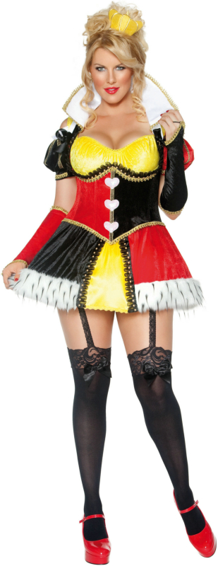 Whimsical Queen Of Hearts Adult Plus Costume 3 Whimsical Queen Of Hearts Adult Plus Costume