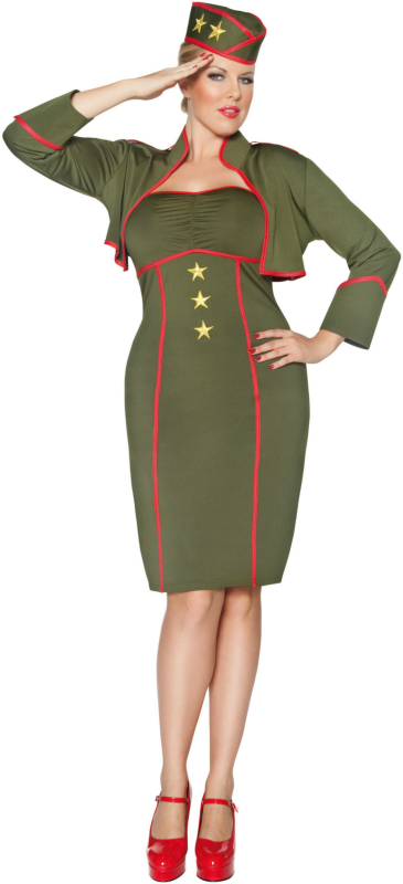 Army Girl Adult Plus Costume 3 Army Girl Adult Plus Costume