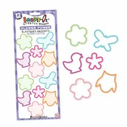 Flower Power Rubber Bracelets Assorted (12 Count)