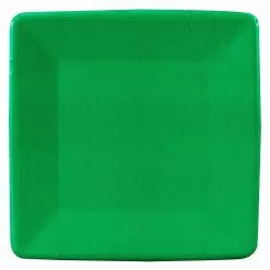 Emerald Green (Green) Square Dessert Plates (18 Count)