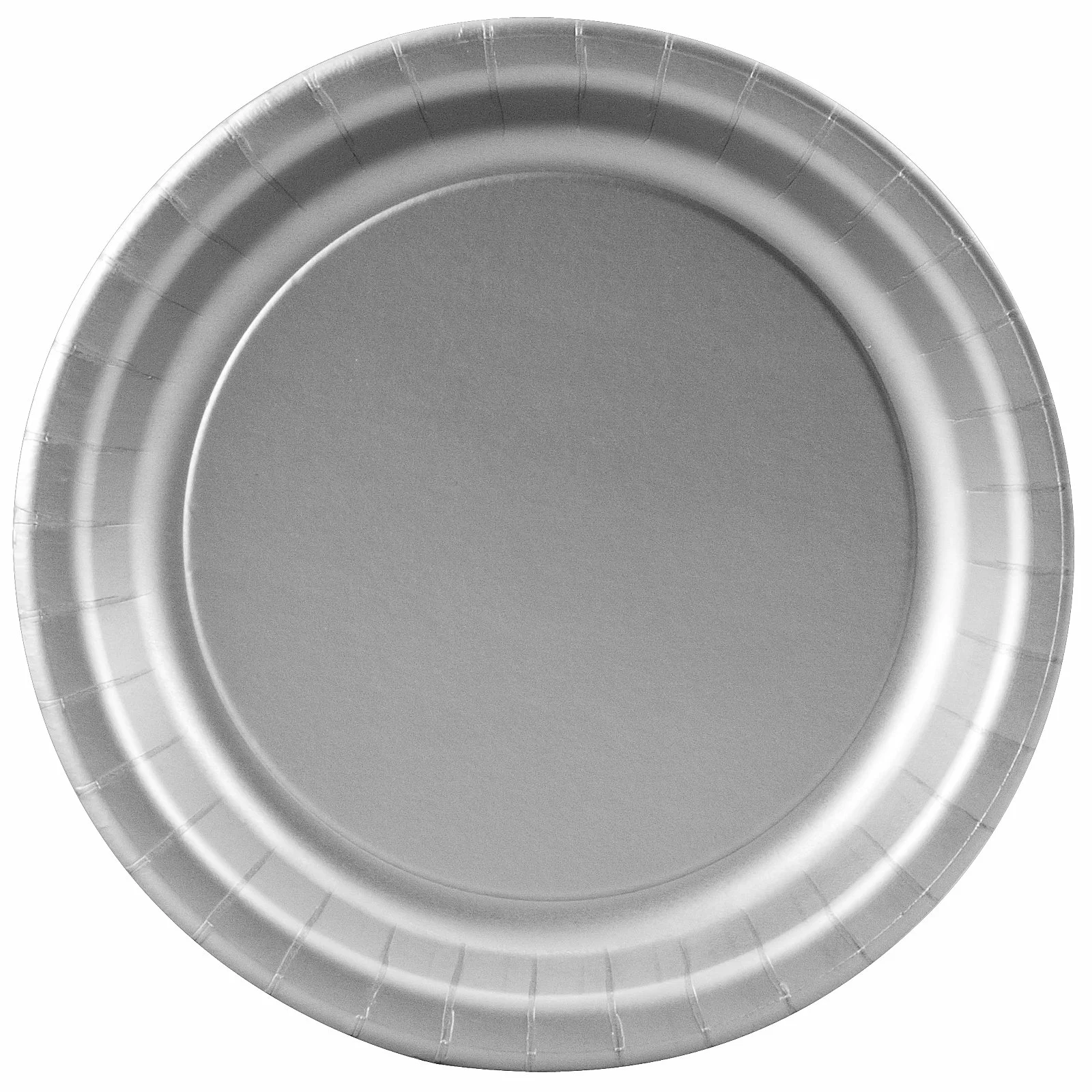 Shimmering Silver (Silver) Paper Dessert Plates (24 Count) 3 Shimmering Silver (Silver) Paper Dessert Plates (24 Count)