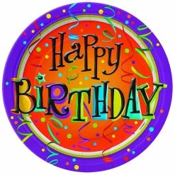 Lively Birthday Dessert Plates (8 Count)