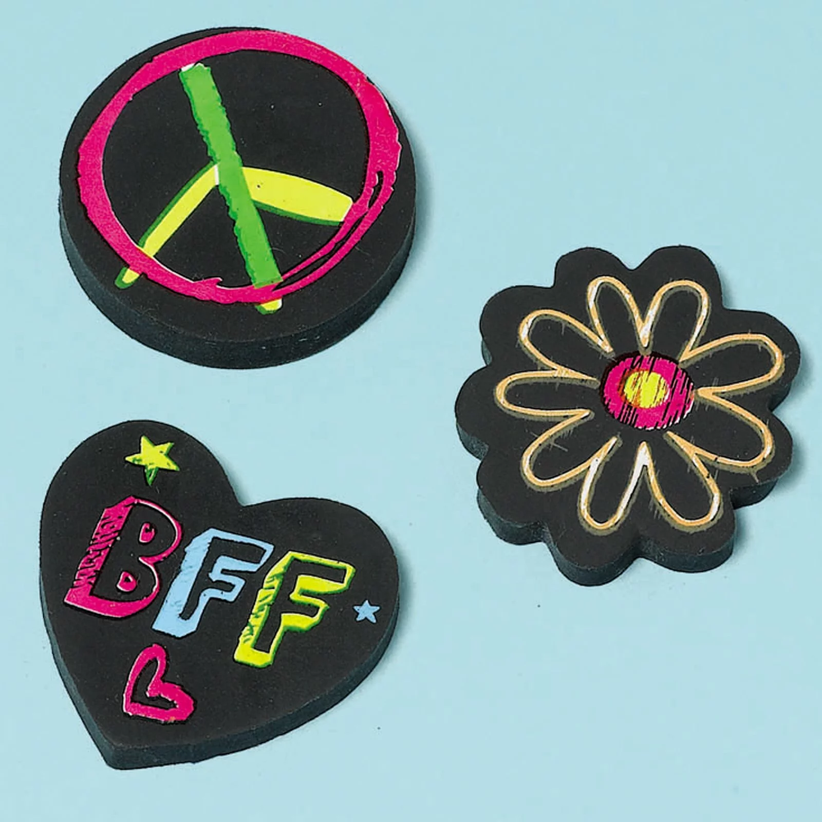 Neon Erasers Assorted (12 Count) 3 Neon Erasers Assorted (12 Count)