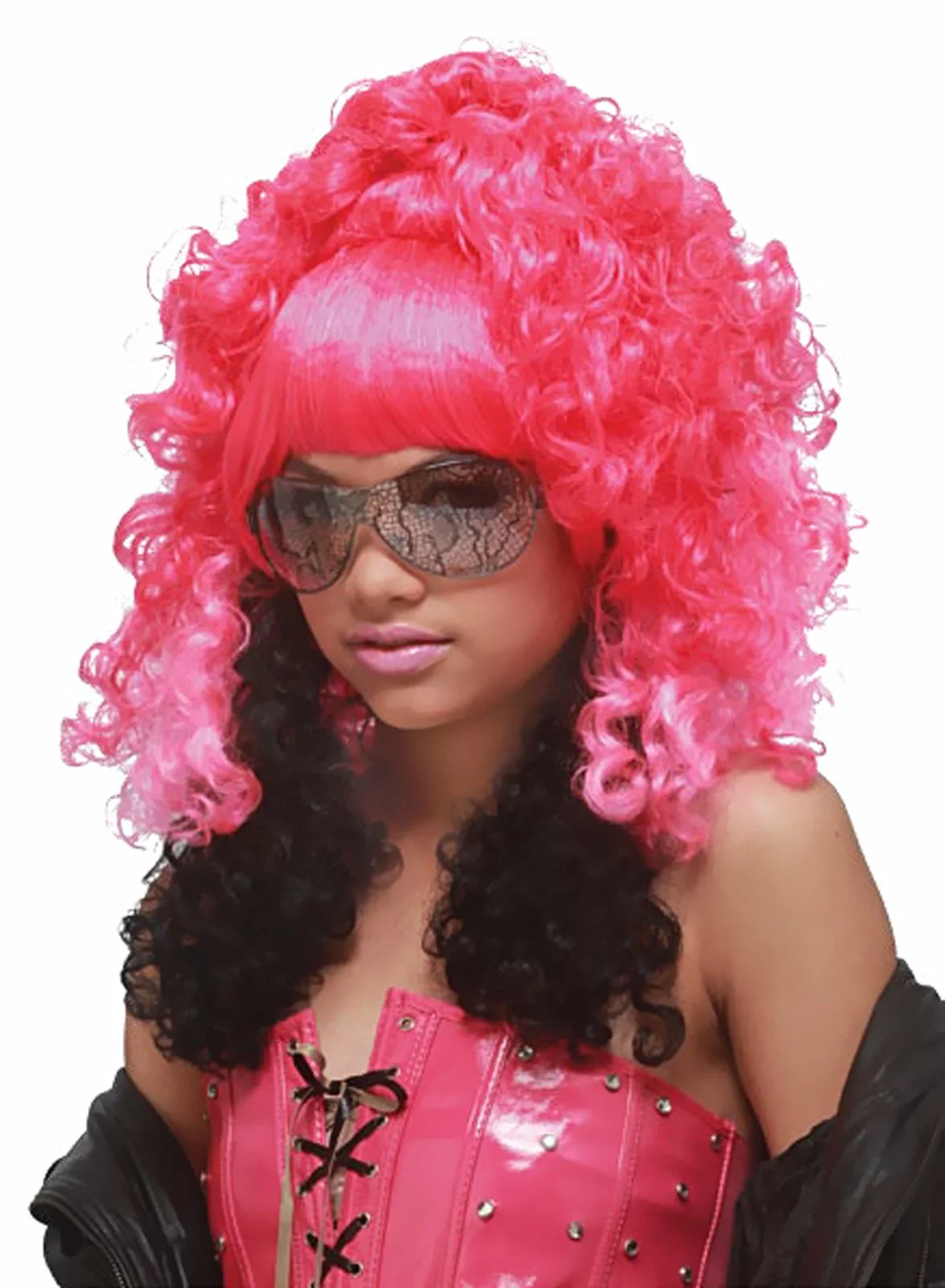 Rap Princess (Pink/Black) Adult Wig 3 Rap Princess (Pink/Black) Adult Wig