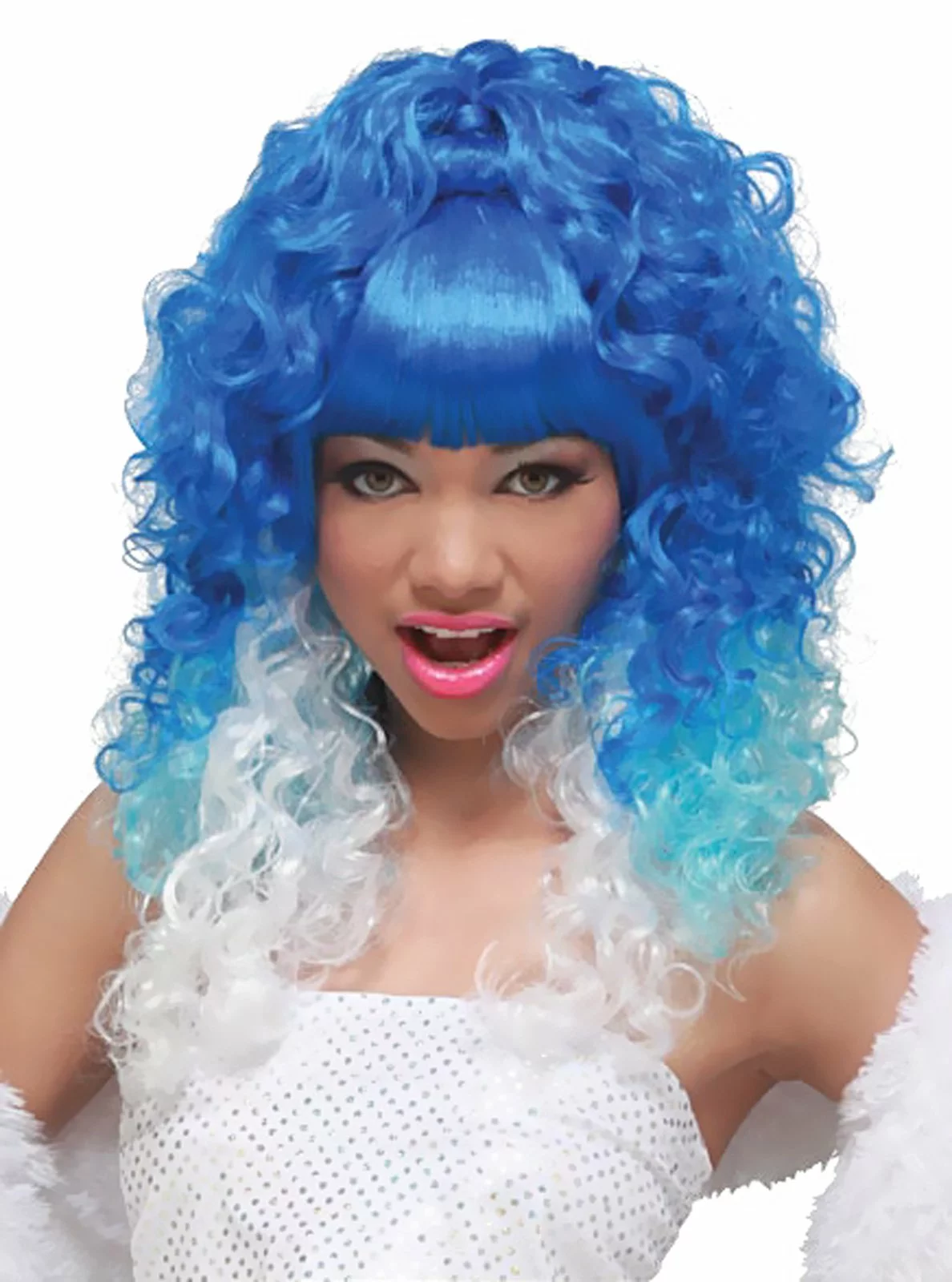 Rap Princess (Blue/White) Adult Wig 3 Rap Princess (Blue/White) Adult Wig