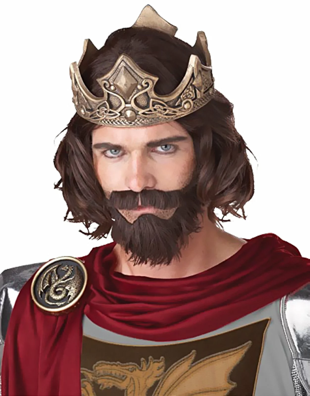 Medieval King (Brown) Adult Wig 3 Medieval King (Brown) Adult Wig