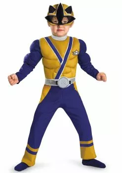 Power Rangers Gold Samurai Ranger Muscle Chest Toddler Costume