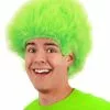 Fuzzy Lime Green Adult Wig