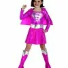 Pink Supergirl Costume For Girl 1 Pink Supergirl Costume For Girl -Classic Horror Sales 882751XS