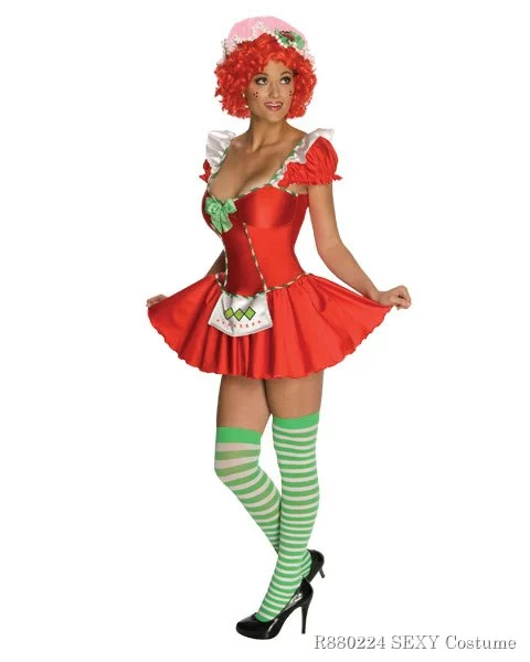 Womens Strawberry Shortcake Sexy Costume 3 Womens Strawberry Shortcake Sexy Costume