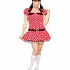 Adult Plus Size 3-PC Miss Mouse Costume