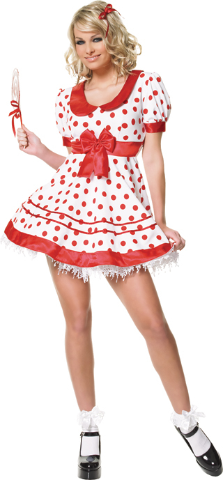 Lollipop Girl Adult Costume 3 Lollipop Girl Adult Costume